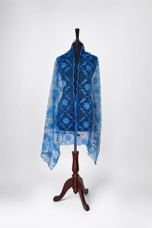 Bridal & Festive Embroidered Net Dupatta