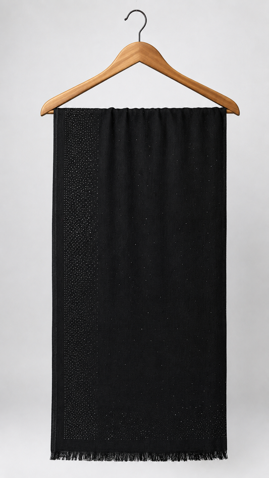 Midnight Crystal Premium Wool Stole