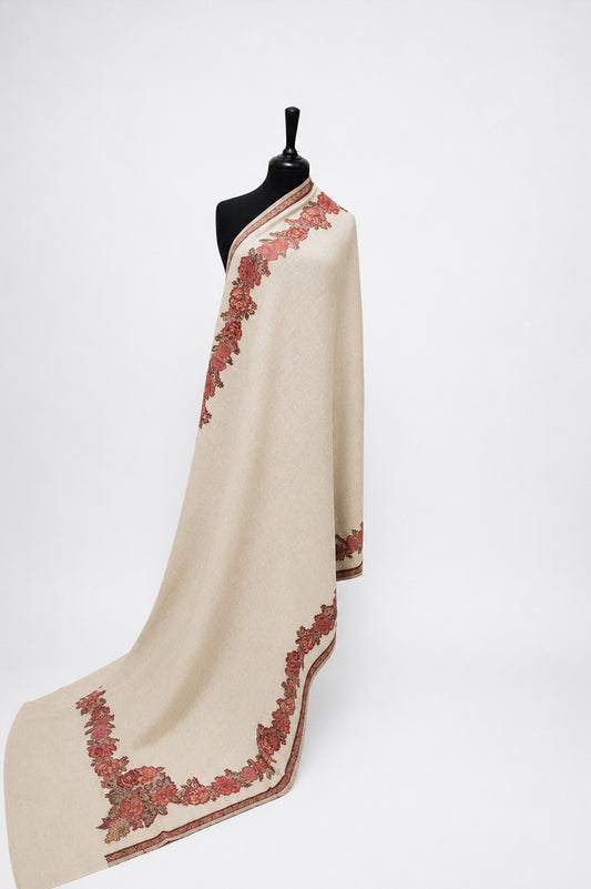 Premium Kani Shawl with Kashmiri Floral Motifs
