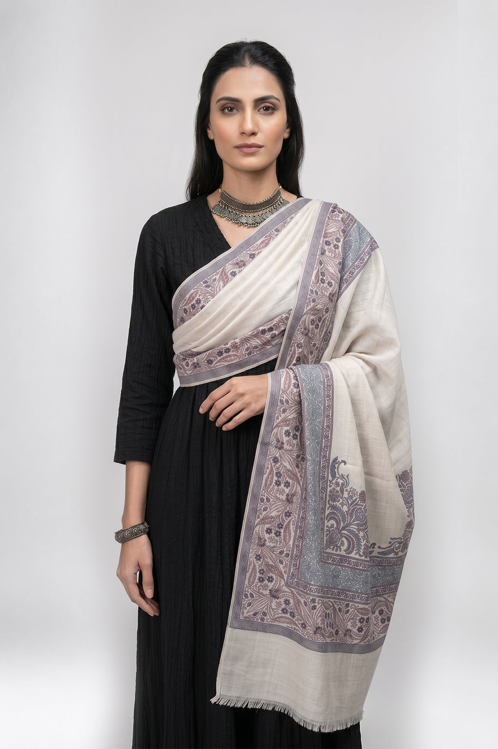 Premium Kani Shawl with Kashmiri Floral Motifs