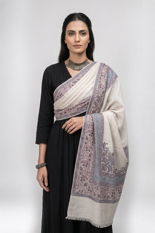 Premium Kani Shawl with Kashmiri Floral Motifs