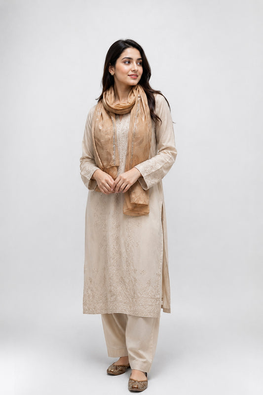 Premium Korean Chiffon Brosha Stole