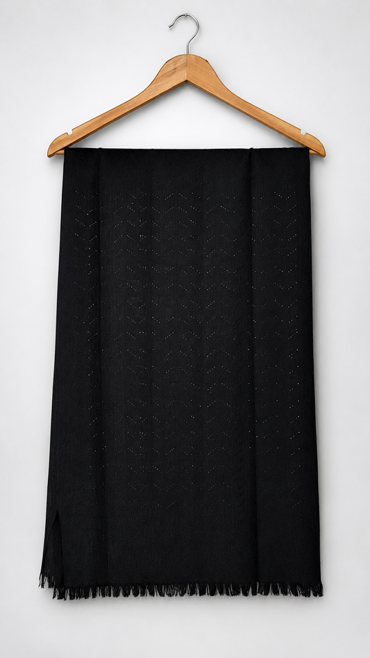Midnight Crystal Premium Wool Stole