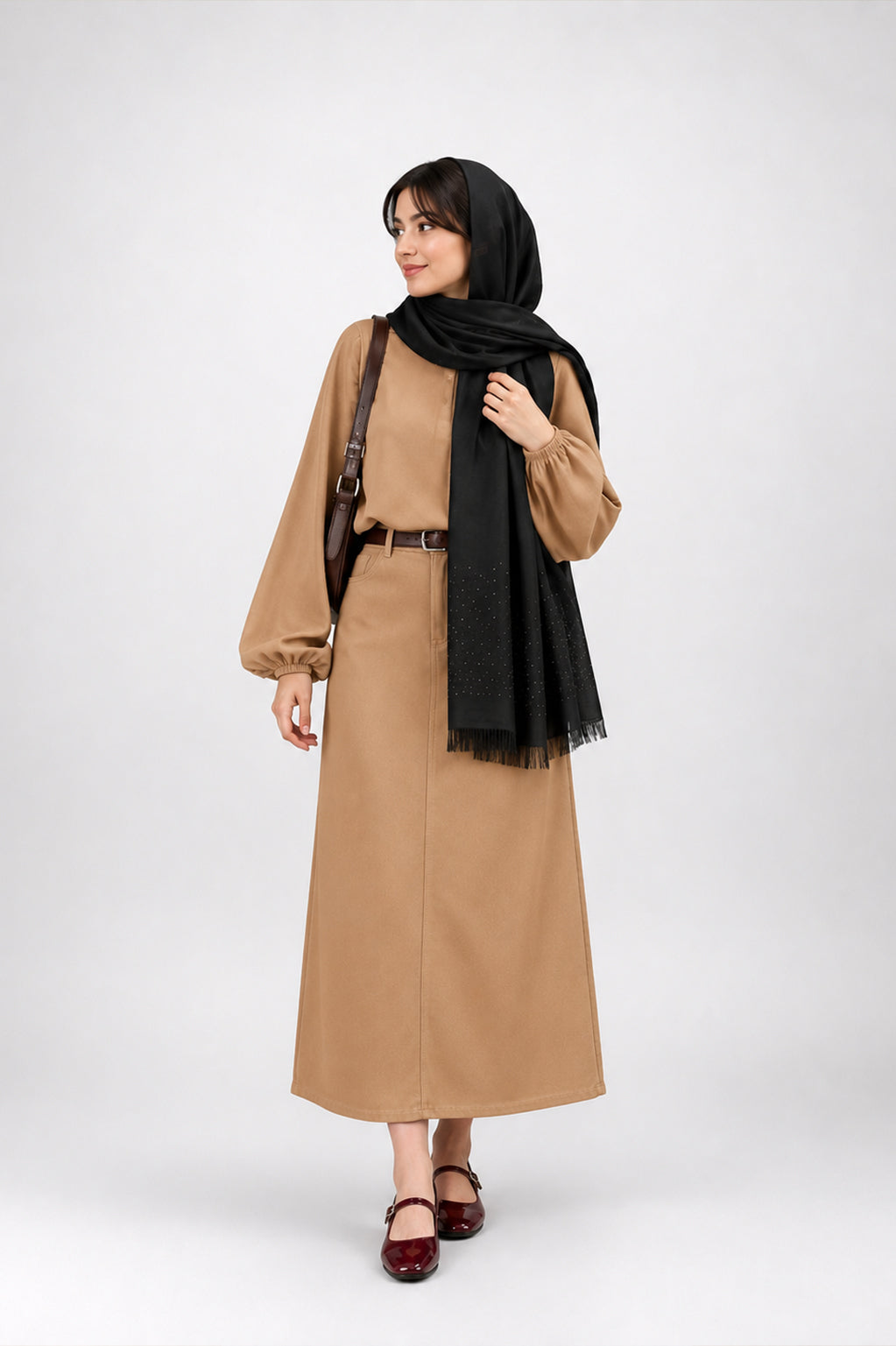 Midnight Crystal Premium Wool Stole
