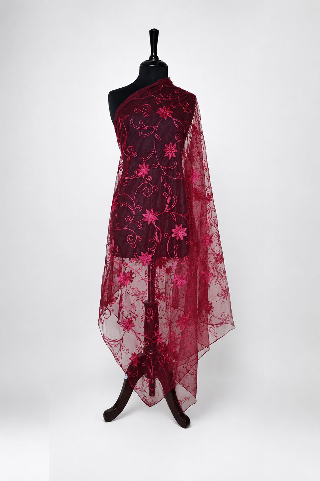 Bridal & Festive Embroidered Net Dupatta
