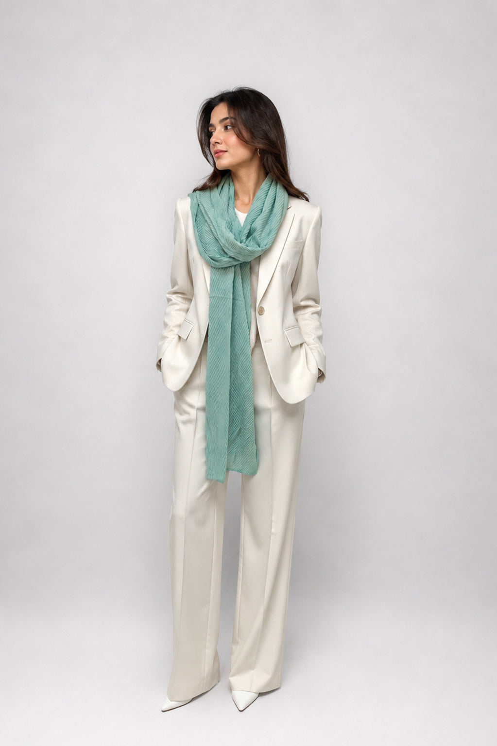 Luxury Crinkle-Chiffon Stole