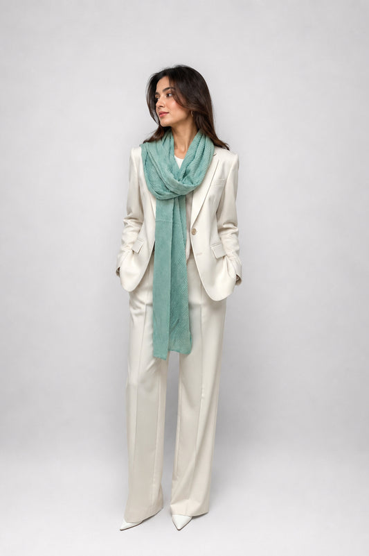 Luxury Crinkle-Chiffon Stole