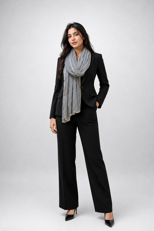 Luxury Crinkle-Tilla Chiffon Stole