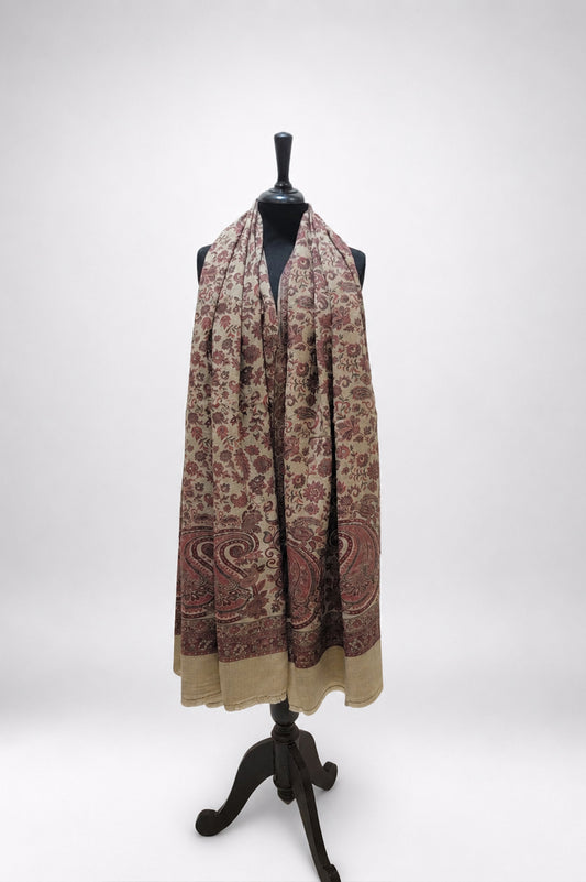 Premium Kani Shawl with Kashmiri Floral Motifs
