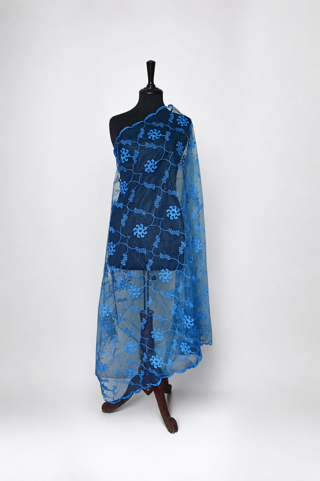Bridal & Festive Embroidered Net Dupatta