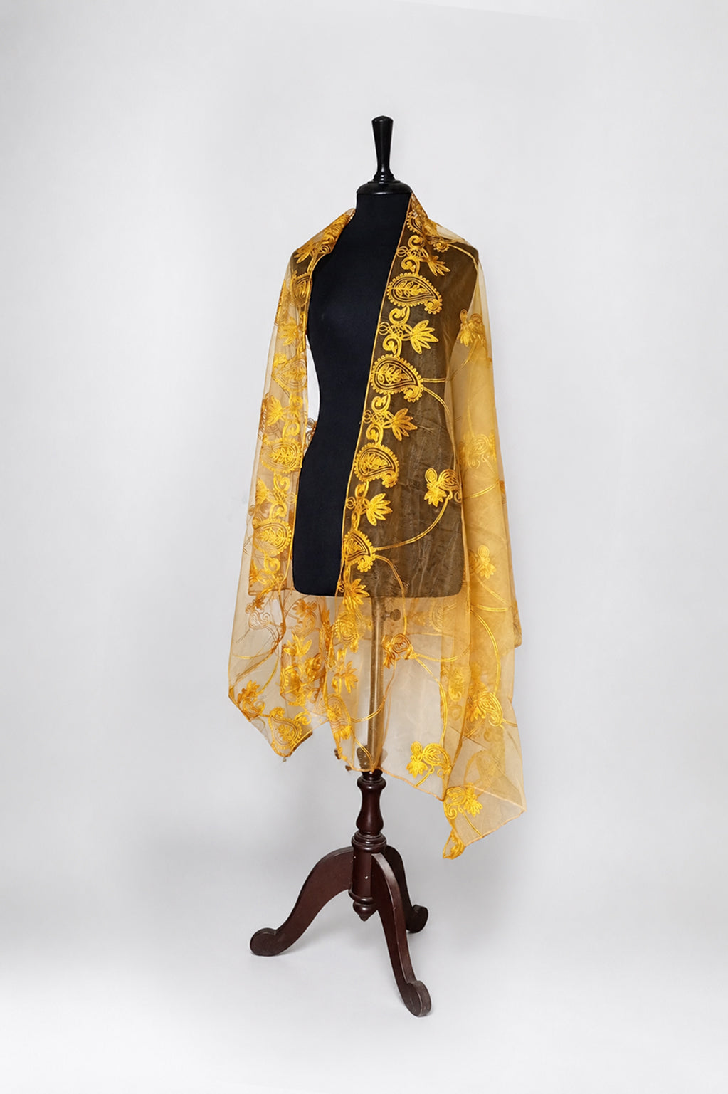 Bridal & Festive Embroidered Net Dupatta