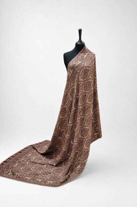 Premium Kani Shawl with Kashmiri Floral Motifs