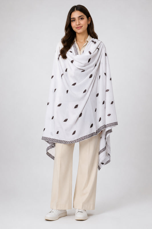 Sufaid Chandni Shawl