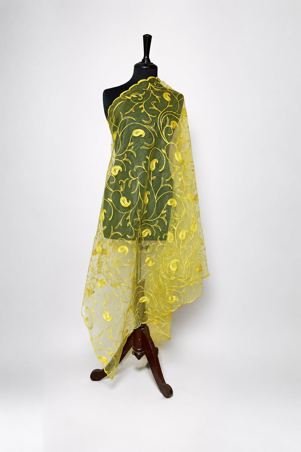 Bridal & Festive Embroidered Net Dupatta