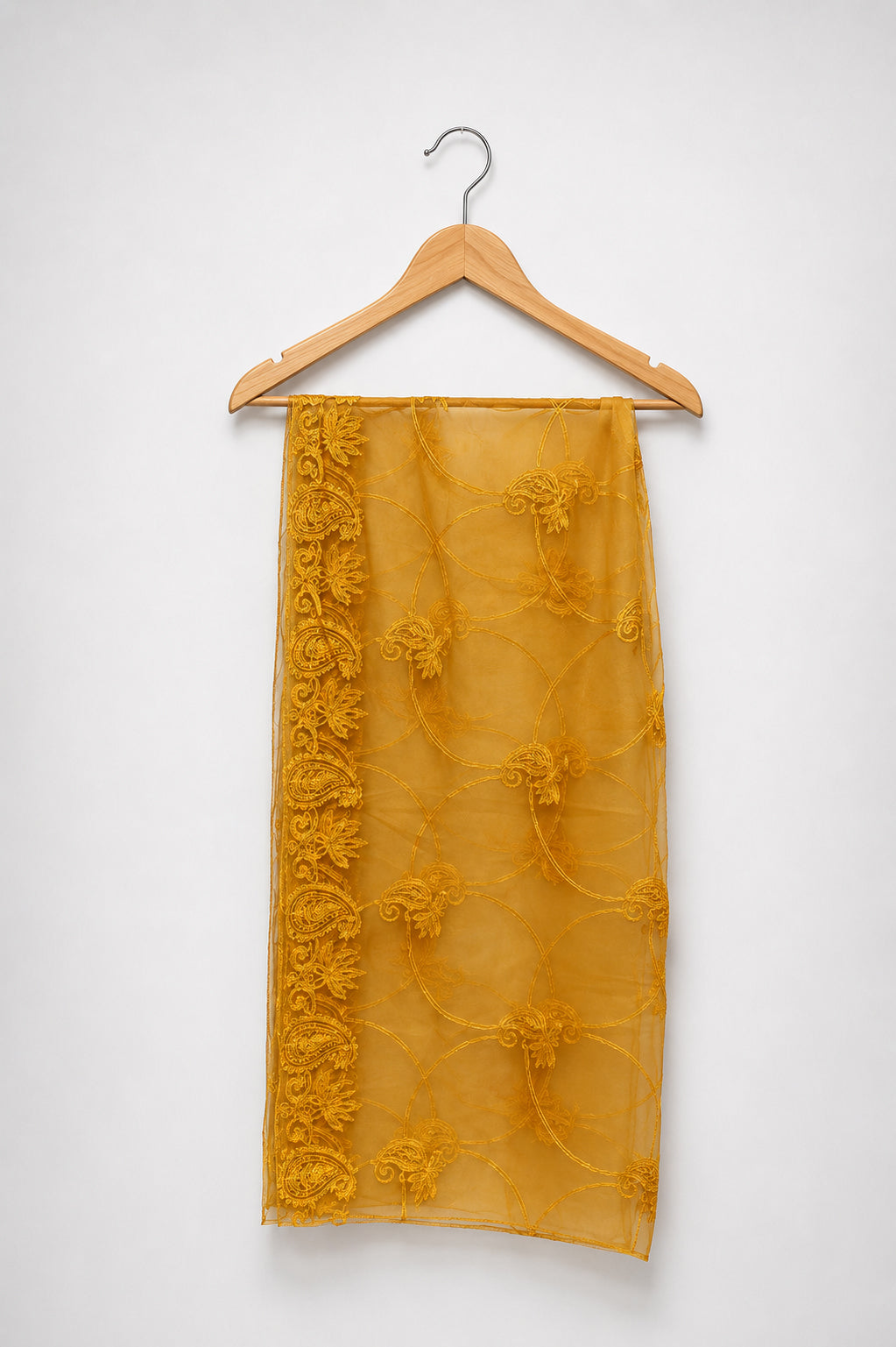 Bridal & Festive Embroidered Net Dupatta