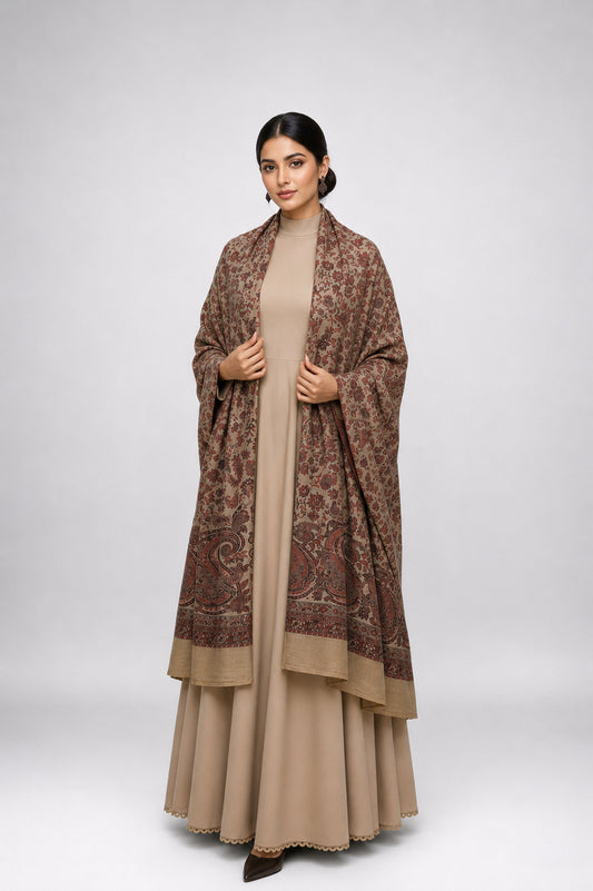 Premium Kani Shawl with Kashmiri Floral Motifs