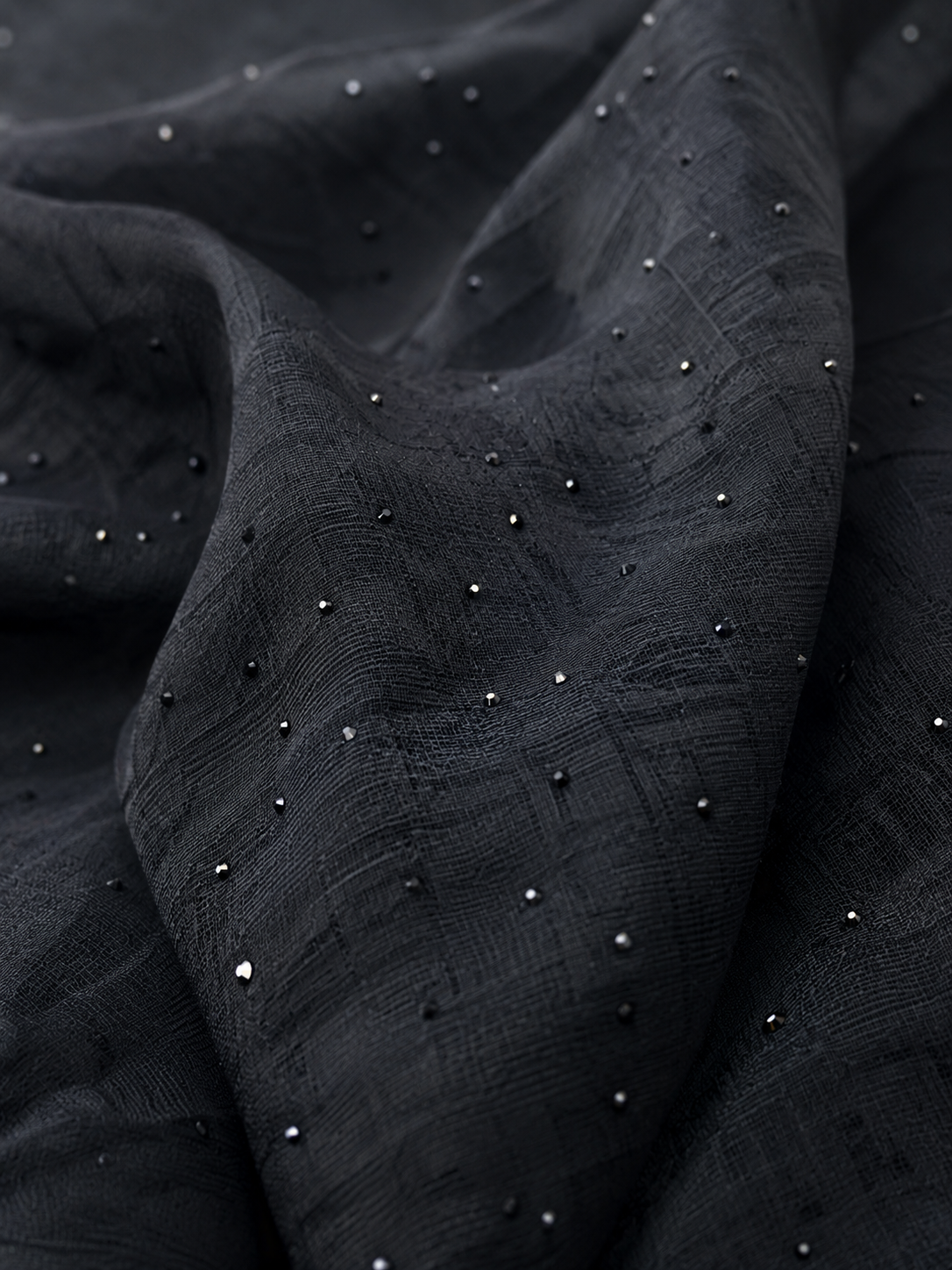 Midnight Crystal Premium Wool Stole