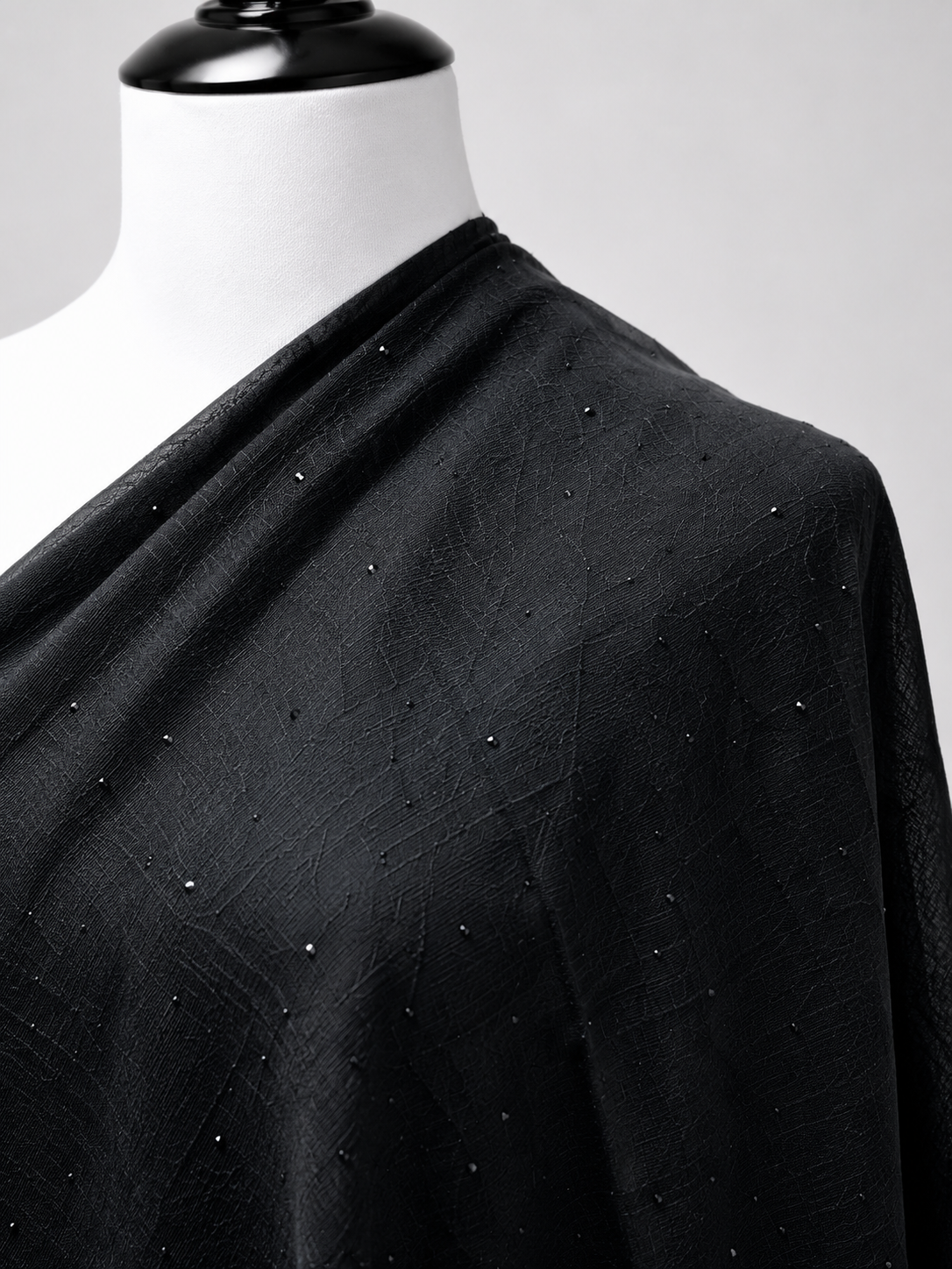 Midnight Crystal Premium Wool Stole
