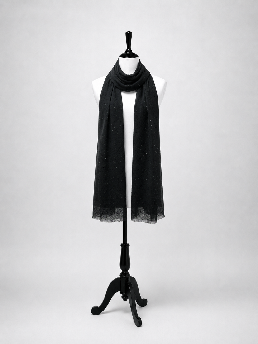 Midnight Crystal Premium Wool Stole