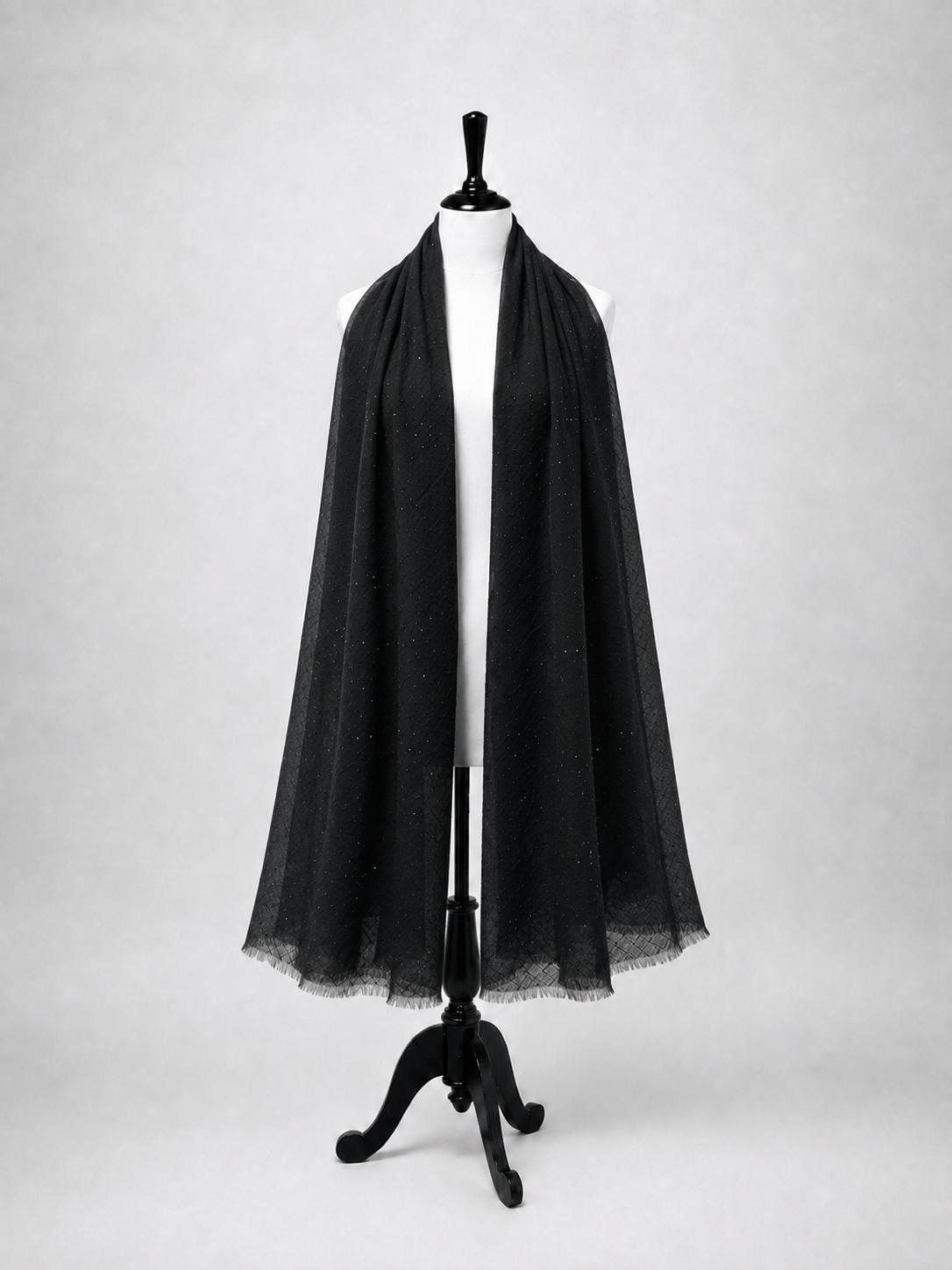 Midnight Crystal Premium Wool Stole