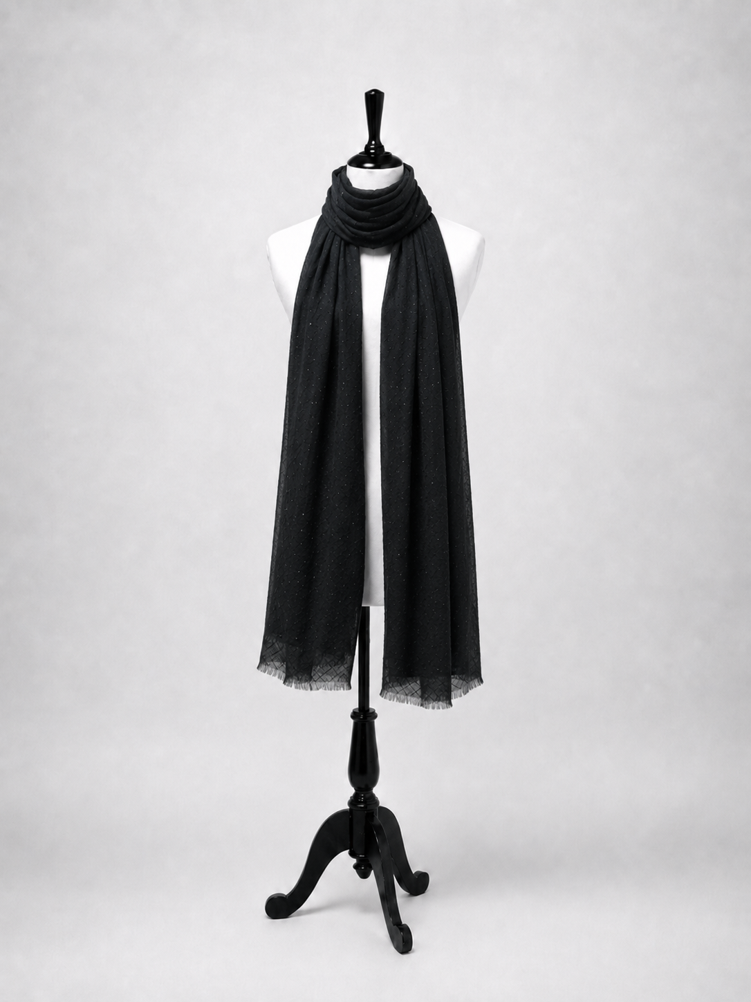 Midnight Crystal Premium Wool Stole