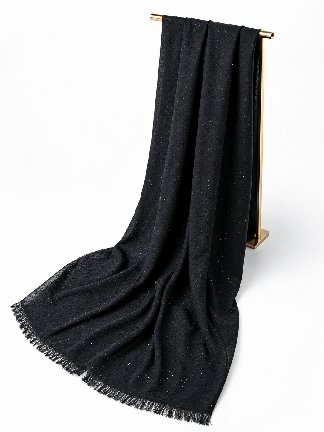 Midnight Crystal Premium Wool Stole