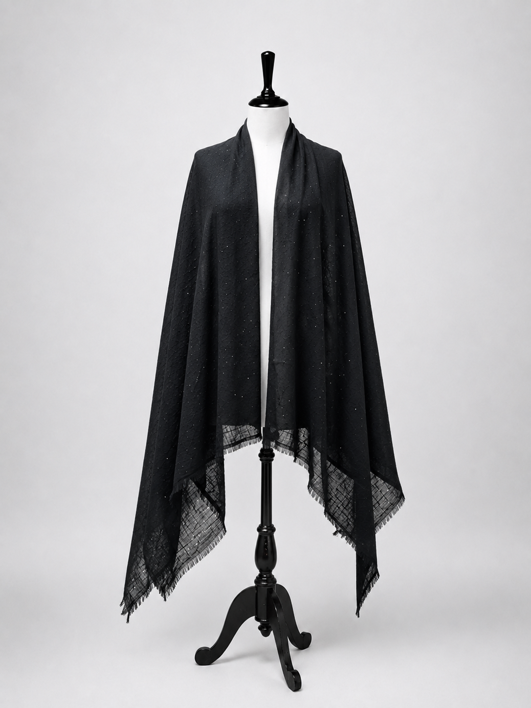 Midnight Crystal Premium Wool Stole